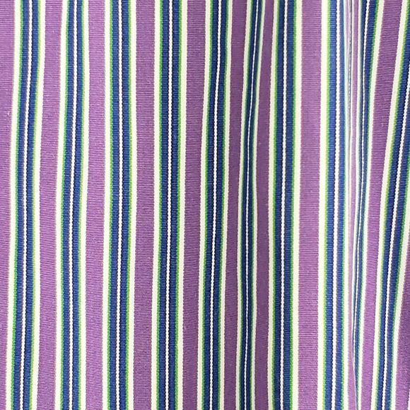 Polo Ralph Lauren Oxford Mens Large 16 Purple Stripe LS Button Down Shirt Vtg - Picture 6 of 10